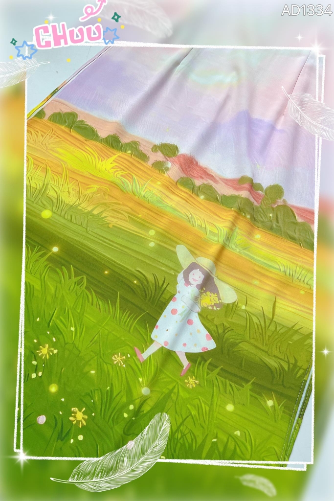 Áo Dài Chân Hoa Cổ Cườm AD1334 (áo lẻ)