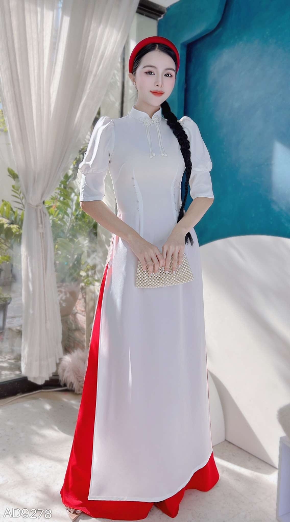 Áo Dài Nút Tàu Ngọc AD9278 (áo lẻ)