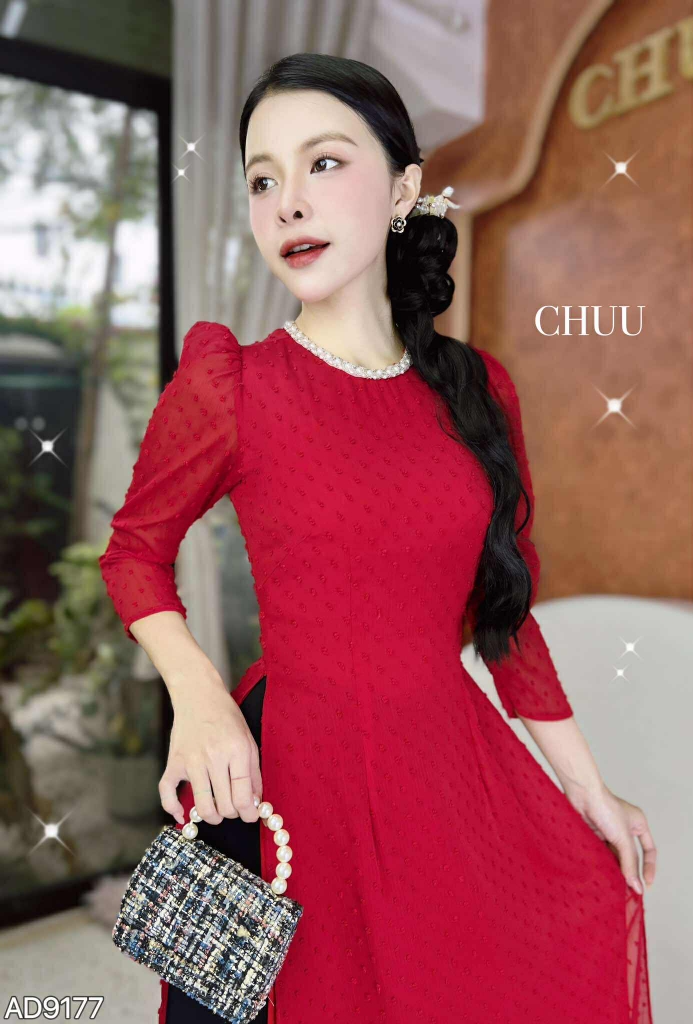 Áo Dài 4T Bông Tuyết Ngọc AD9177 (áo lẻ)