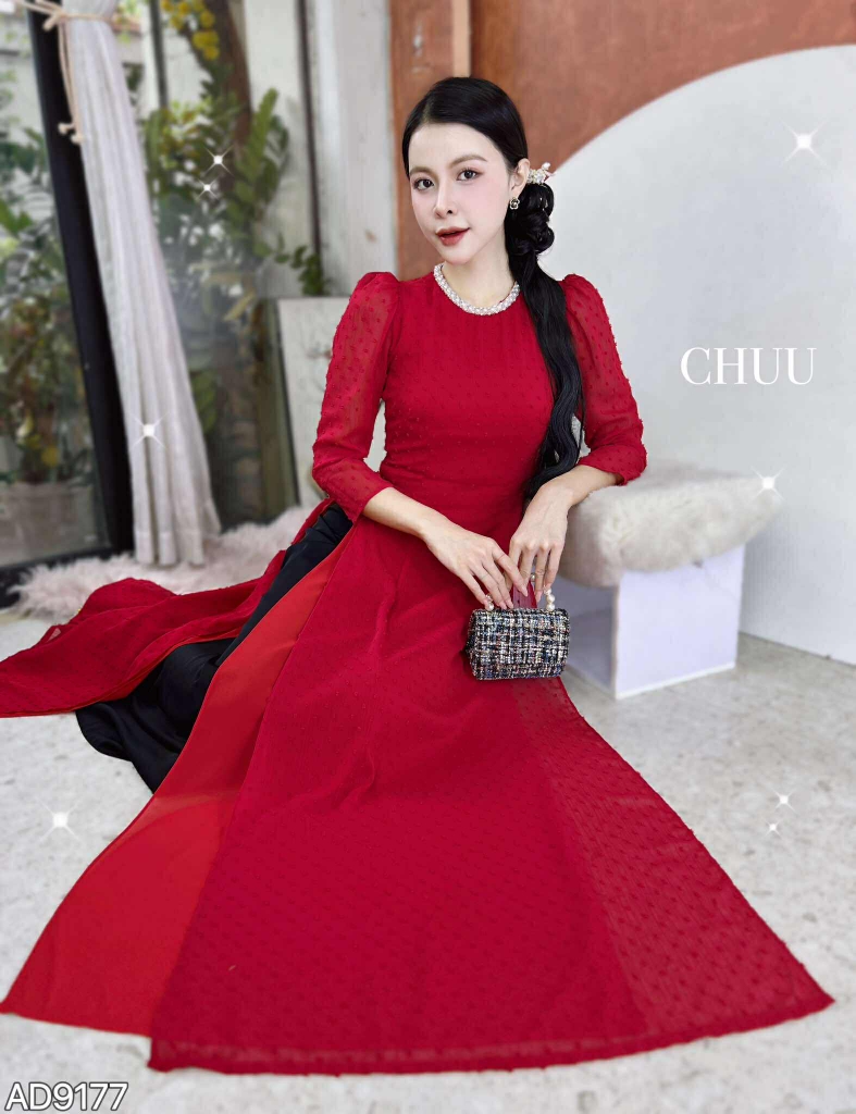 Áo Dài 4T Bông Tuyết Ngọc AD9177 (áo lẻ)