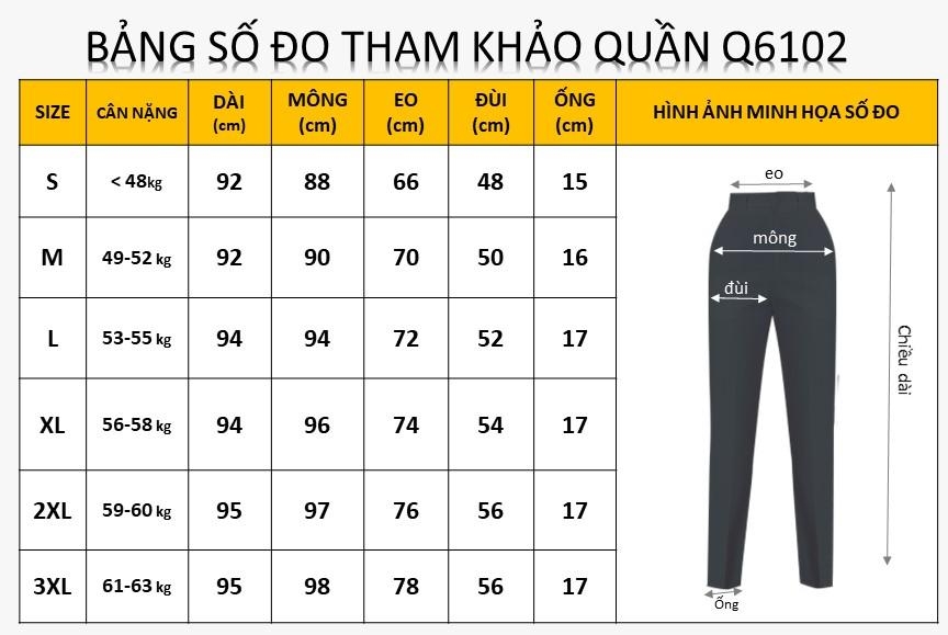 Quần Tây Đai Xích Khóa Q6102