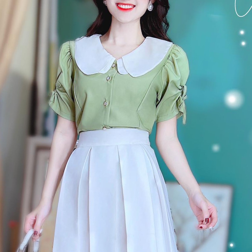 Áo Cổ Sen Tay Rút A8211