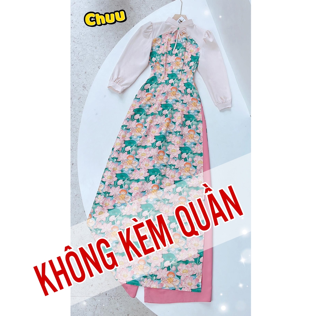 Áo Dài Chuồn Chuồn Xòe Cánh AD1351