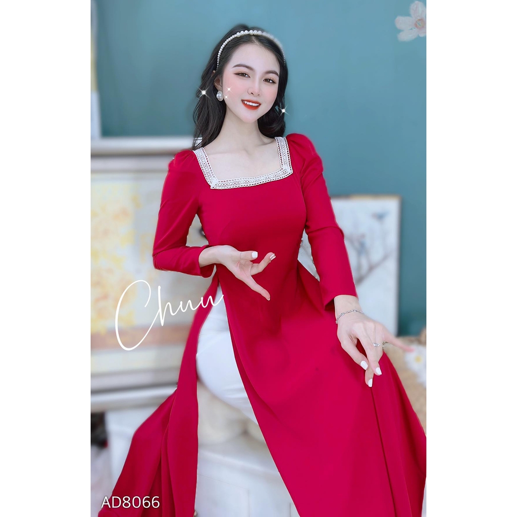 Áo Dài Ren Cổ Chooker AD8066 (áo lẻ)