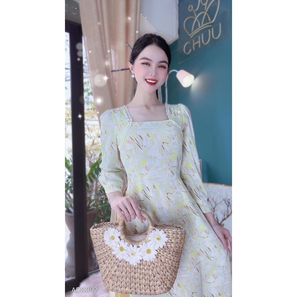 Áo Dài Vai Ren Bán Nguyệt AD8092 (áo lẻ)