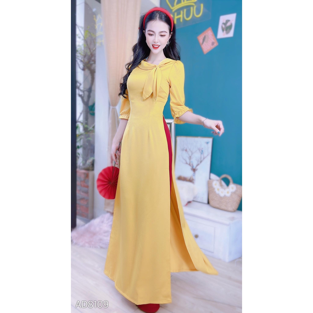 Áo dài cách tân tai thỏ AD8109 (áo lẻ)