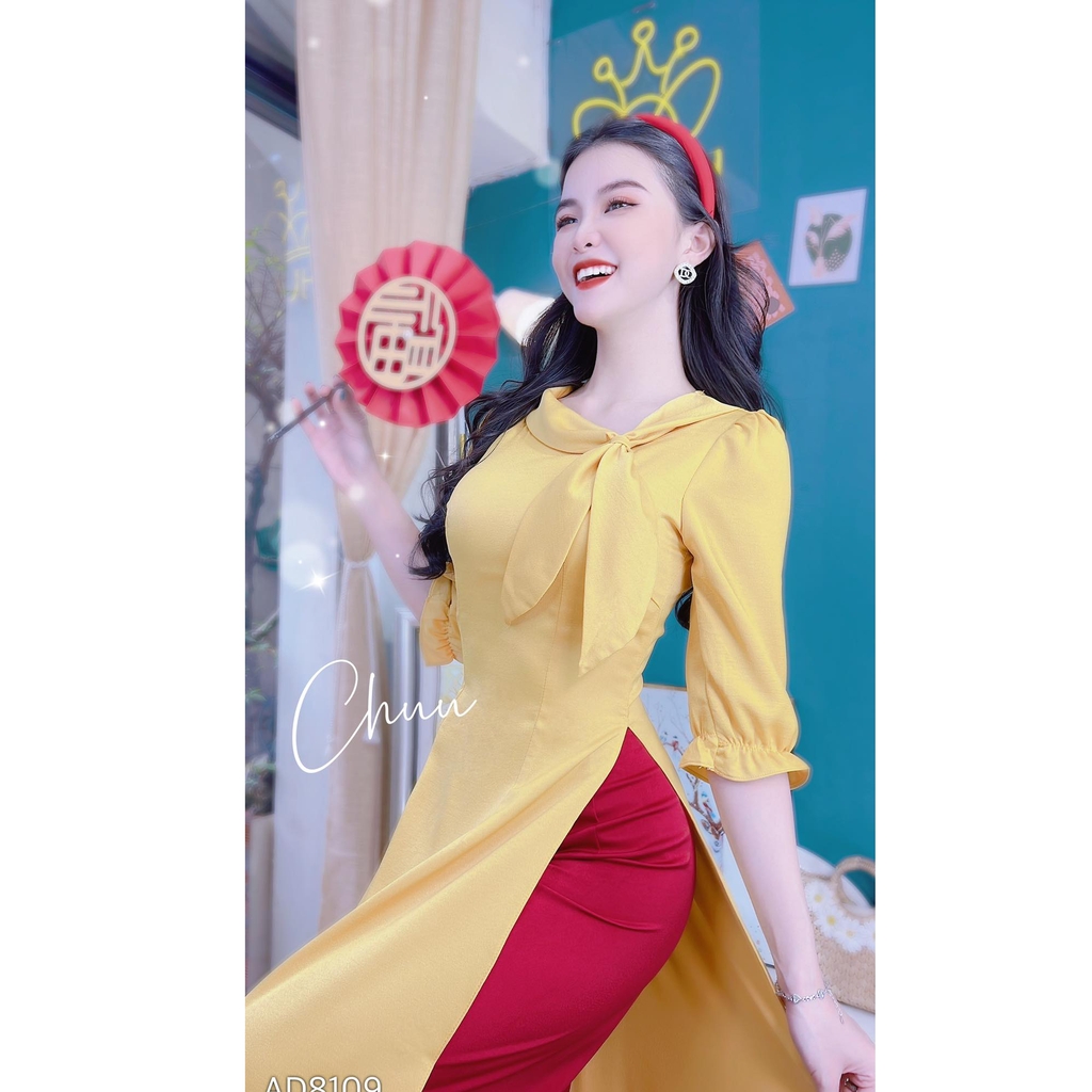 Áo dài cách tân tai thỏ AD8109 (áo lẻ)