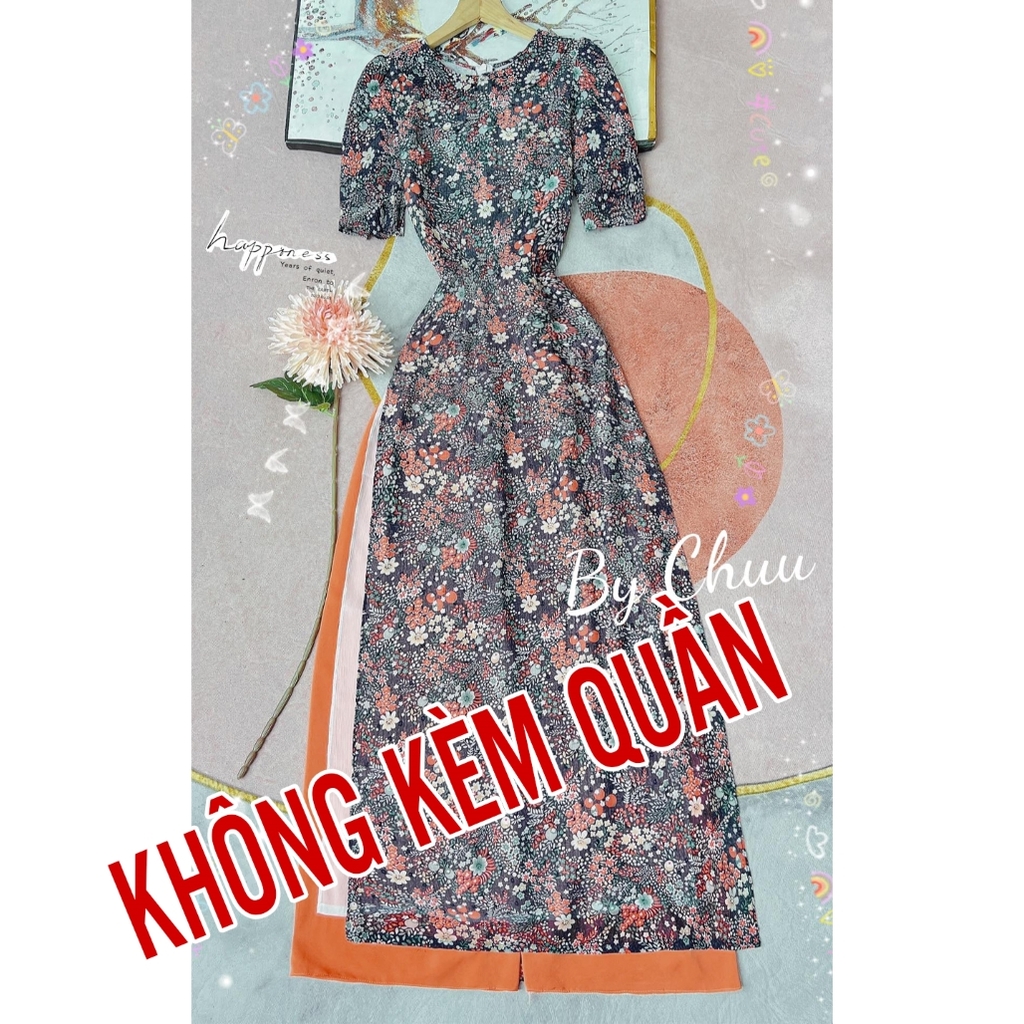 Áo Dài Cổ Sen 4T AD9143 (áo lẻ)
