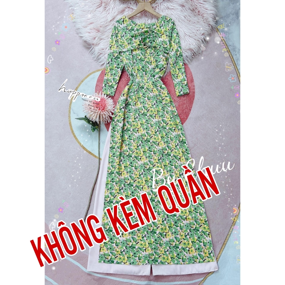 Áo Dài Nơ Dây Rút AD9149 (áo lẻ)