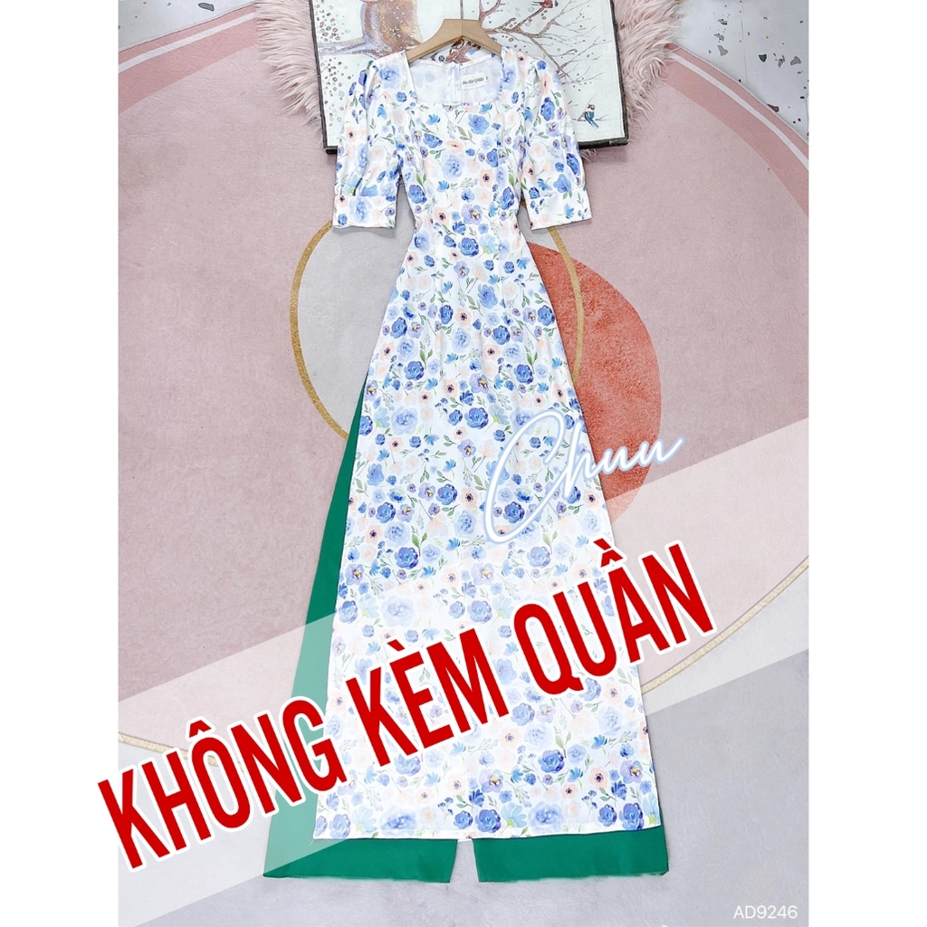 Áo Dài Cổ Vuông Simple AD9246 (áo lẻ)