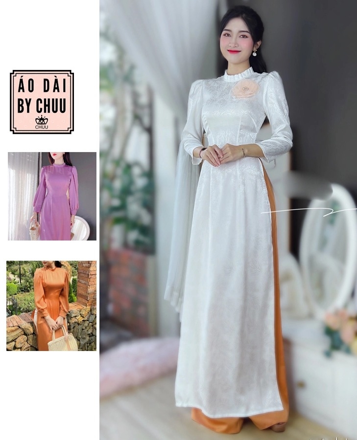 Áo Dài Cổ Li 2PH AD8021