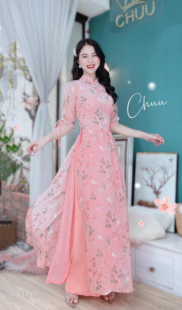 Áo Dài 3 Chấm Ngọc 4T AD9141 (áo lẻ)
