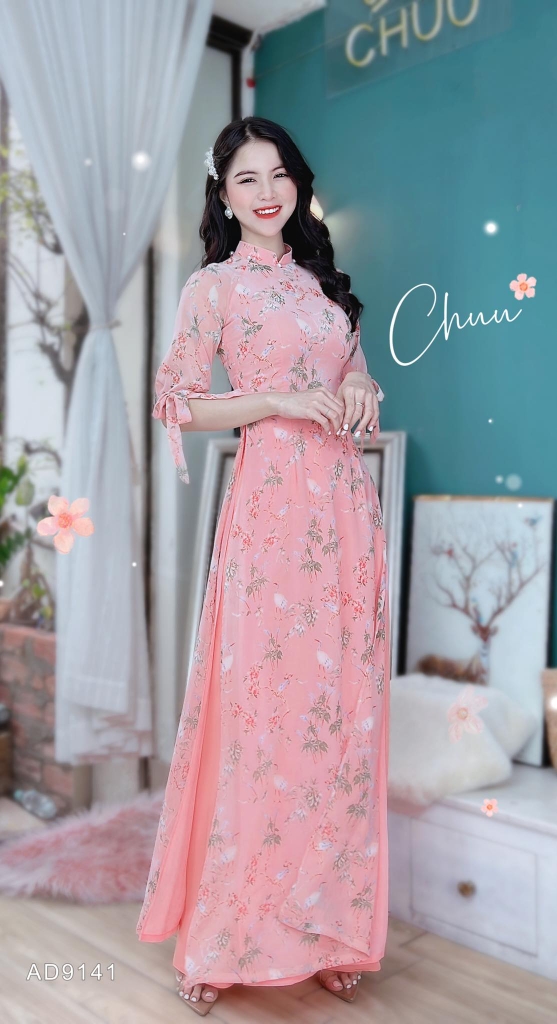 Áo Dài 3 Chấm Ngọc 4T AD9141 (áo lẻ)