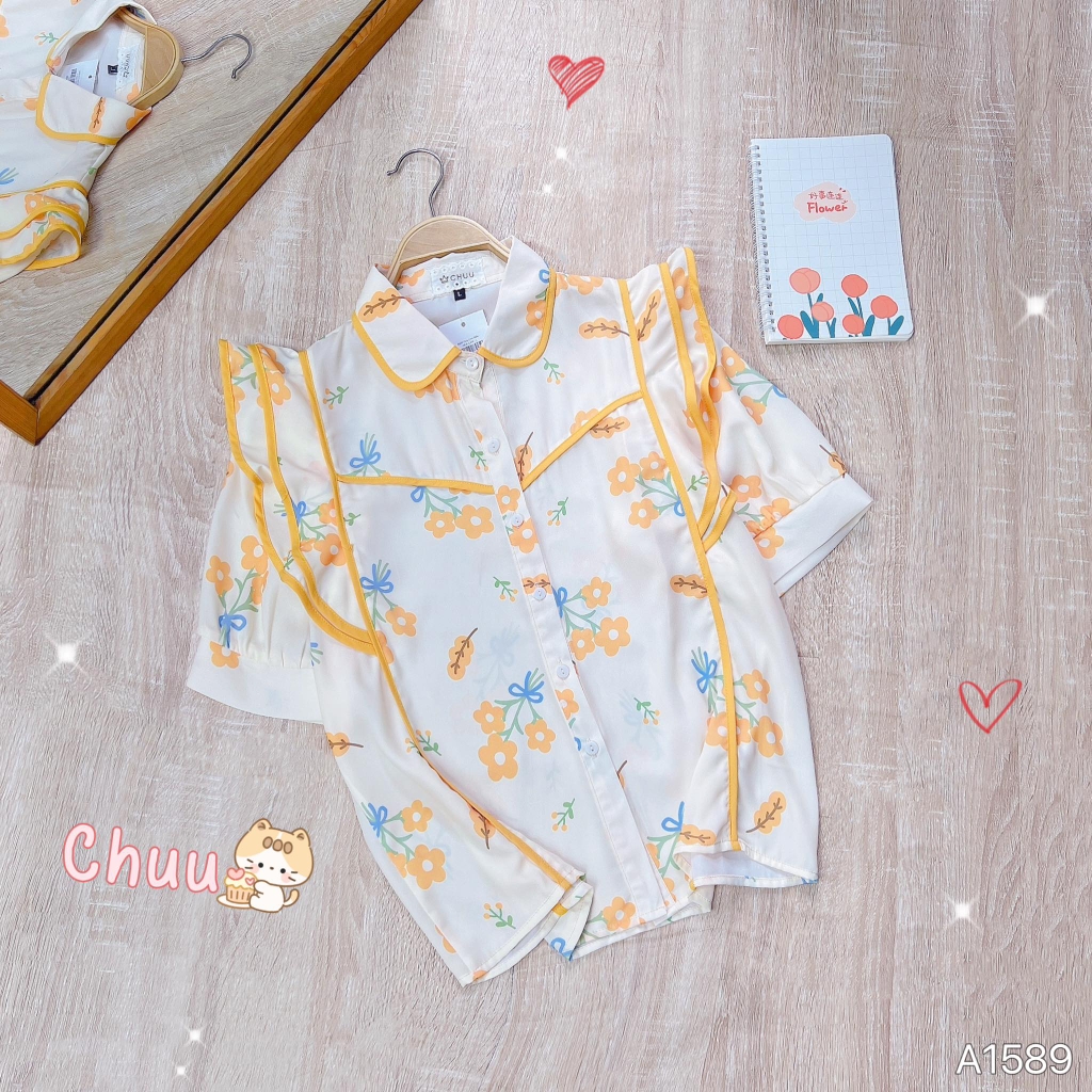 Áo Sơ Mi Hoa Line Màu A1589