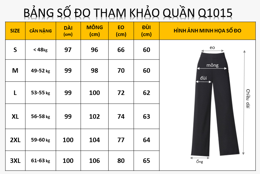 Quần Ống Rộng Túi Ngang Q1015