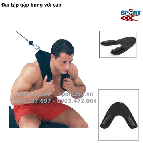 Đai tập gập bụng với cáp