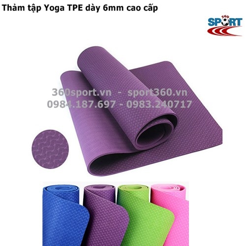 Thảm tập Yoga TPE dày 6mm cao cấp