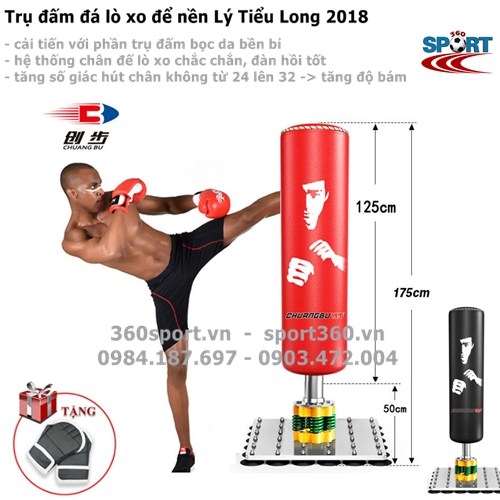 Trụ đấm đá lò xo Lý Tiểu Long 2018