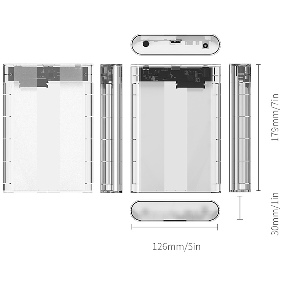 Box ổ cứng 3.5 inch 5Gbps Orico Transparent 3139U3-CR