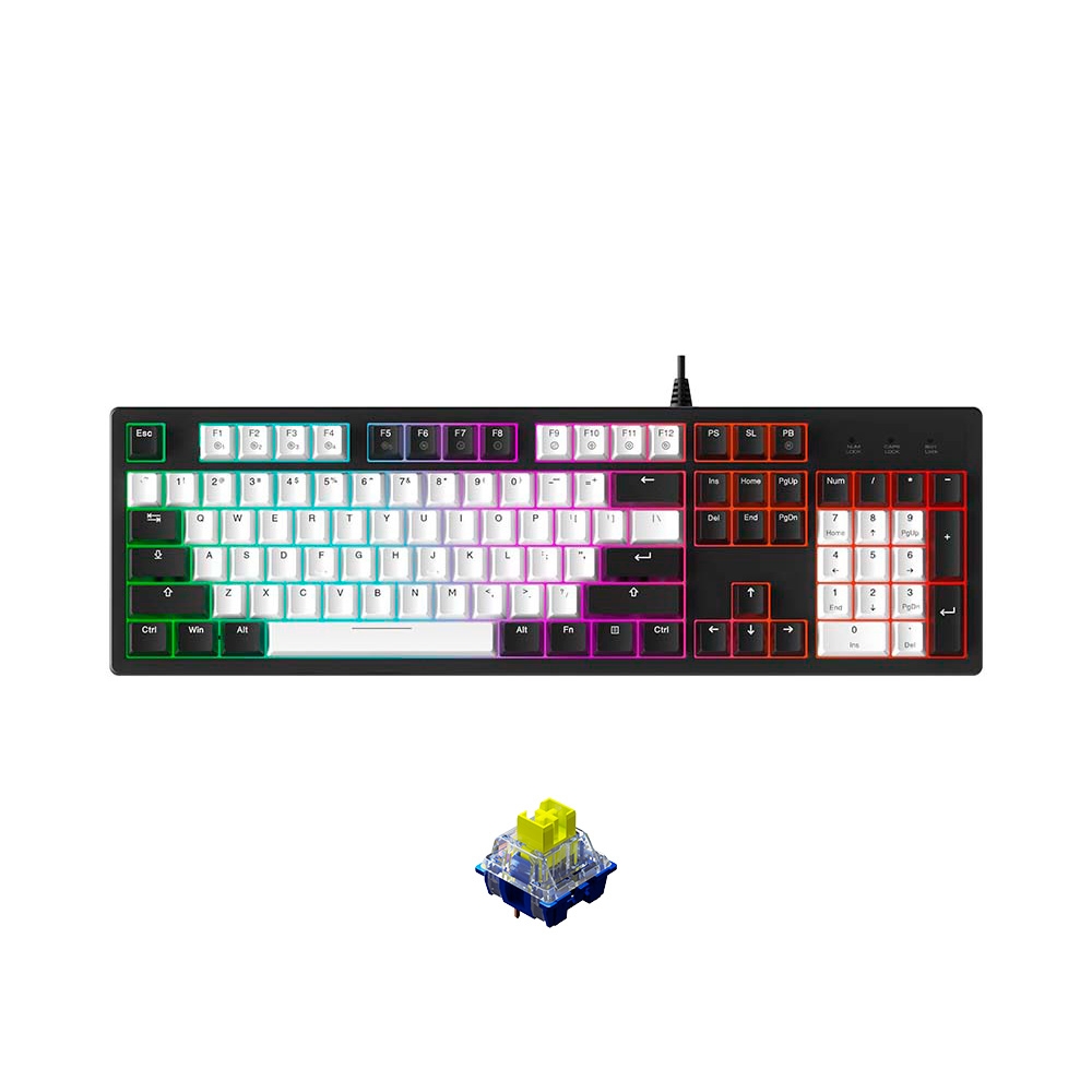 Bàn phím cơ Dareu EK104 Multi LED White x Black (Dareu Sw)