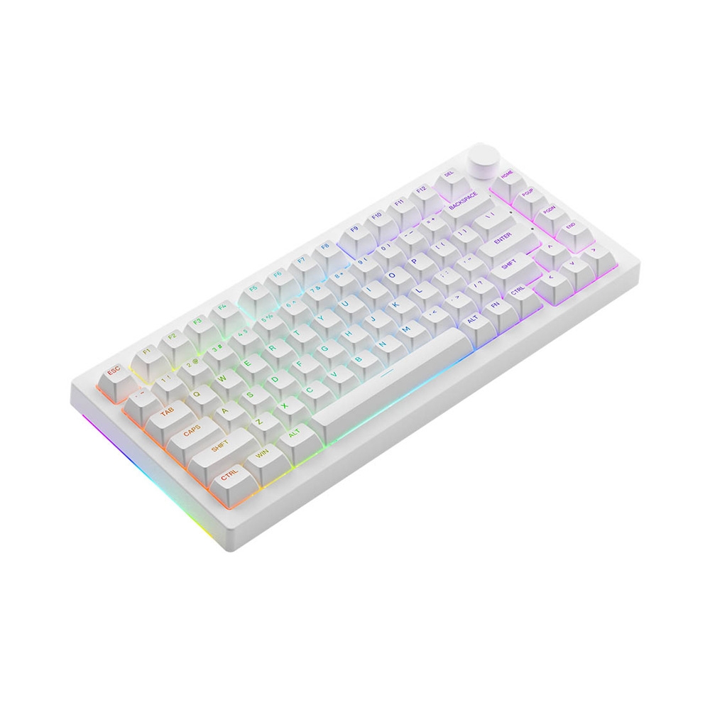 Bàn phím cơ không dây AKKO 5075B Plus White RGB (AKKO Sw V3 Pro)