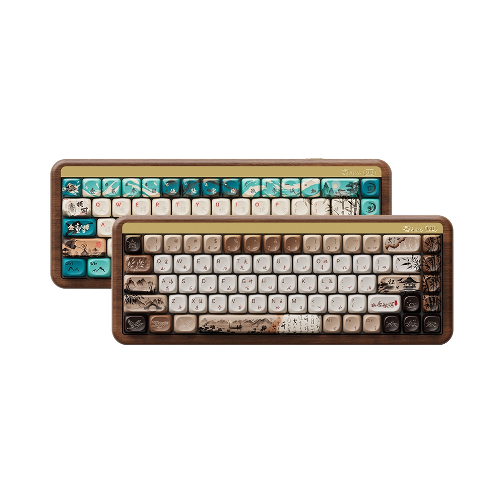 Bàn phím cơ không dây AKKO MU01 Walnut Wooden Case RGB Hotswap (AKKO Sw)
