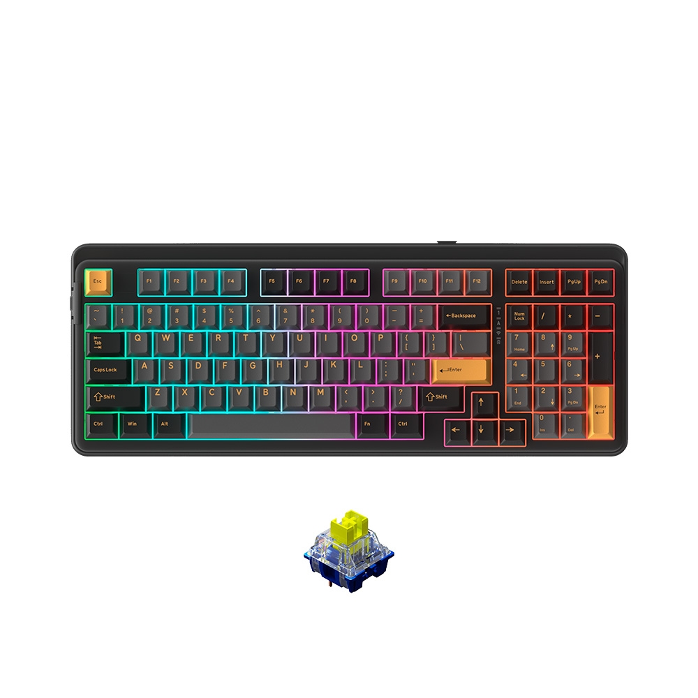 Bàn phím cơ không dây Dareu EK98 Pro Triple Mode Black Golden (Dareu Sw)