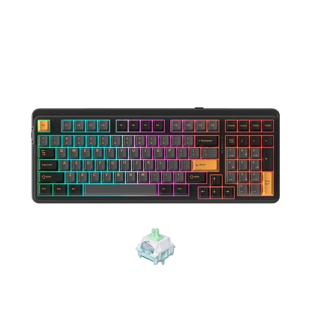 Bàn phím cơ không dây Dareu EK98 Pro Triple Mode Black Golden (Dareu Sw)