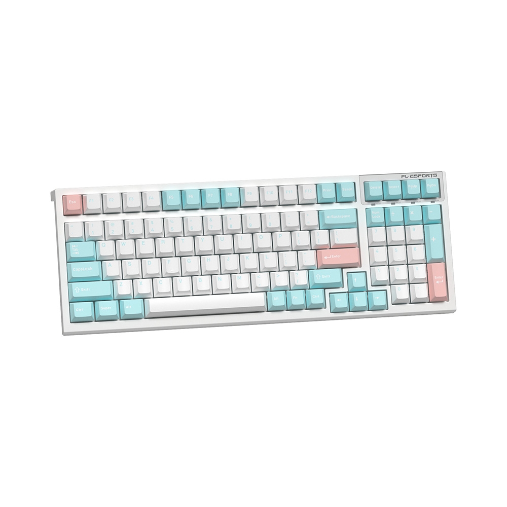 Bàn phím cơ không dây FL-Esports FL100 CPM Marshmallow 3 Mode Led RGB HotSwap FLCMMK Ice Switch Pink/ Blue/ Violet