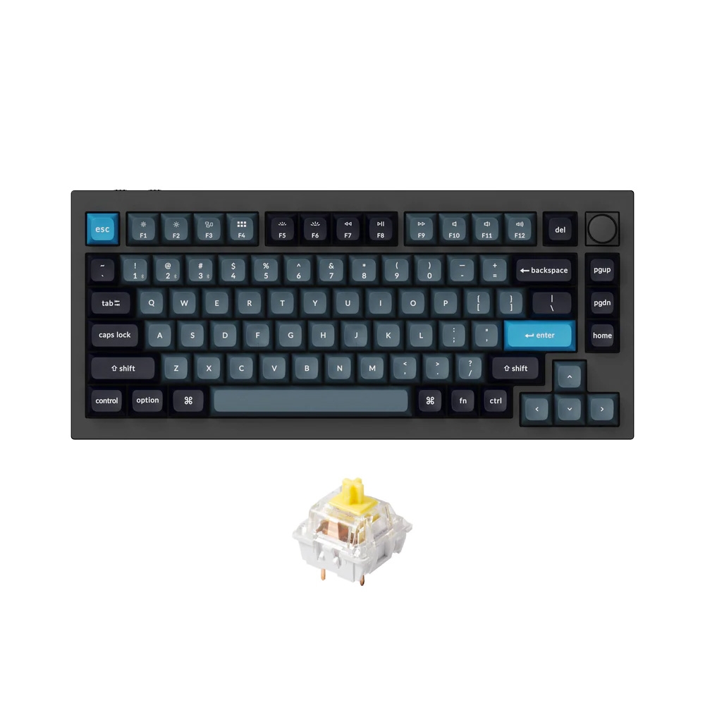 Bàn phím cơ không dây Keychron Q1 Pro Carbon Black RGB Knob Hotswap (Keychron K Pro Sw)