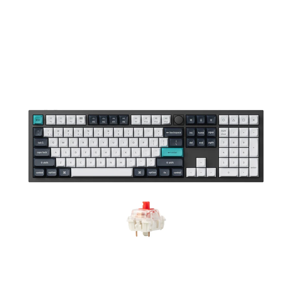 Bàn phím cơ không dây Keychron Q6 Max Carbon Black RGB Knob Hotswap (Gateron Sw)