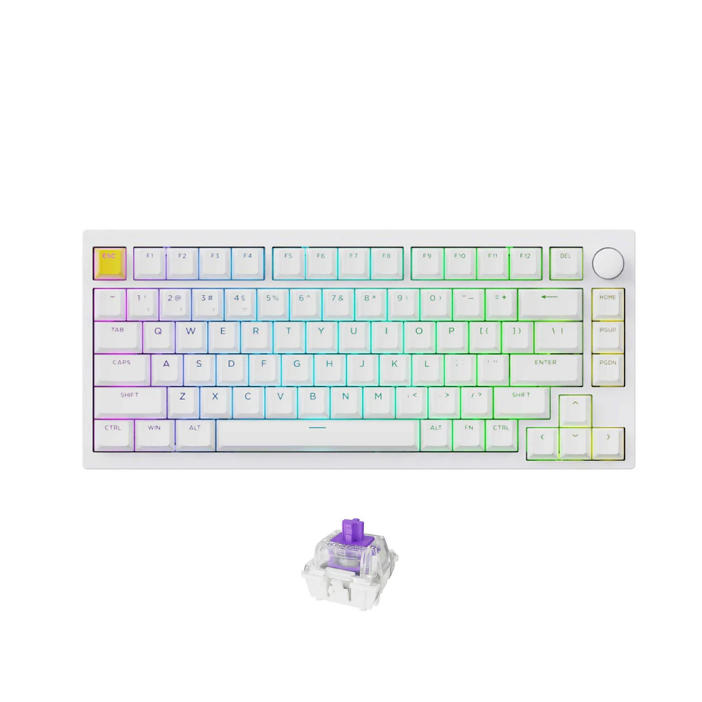 Bàn phím cơ không dây Keychron Lemokey P1 HE Shine Through RGB Hotswap CNC Aluminum (Magnetic Sw)