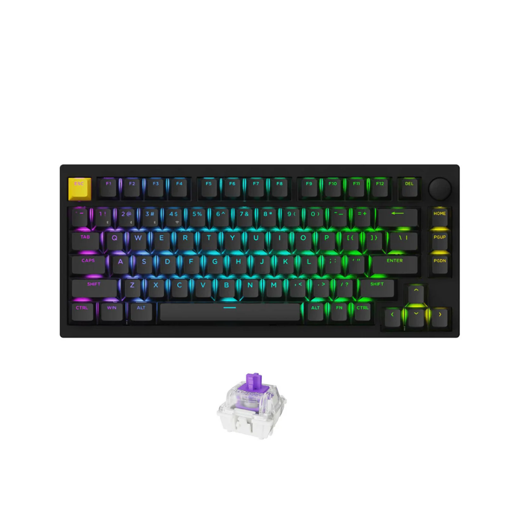 Bàn phím cơ không dây Keychron Lemokey P1 HE Shine Through RGB Hotswap CNC Aluminum (Magnetic Sw)