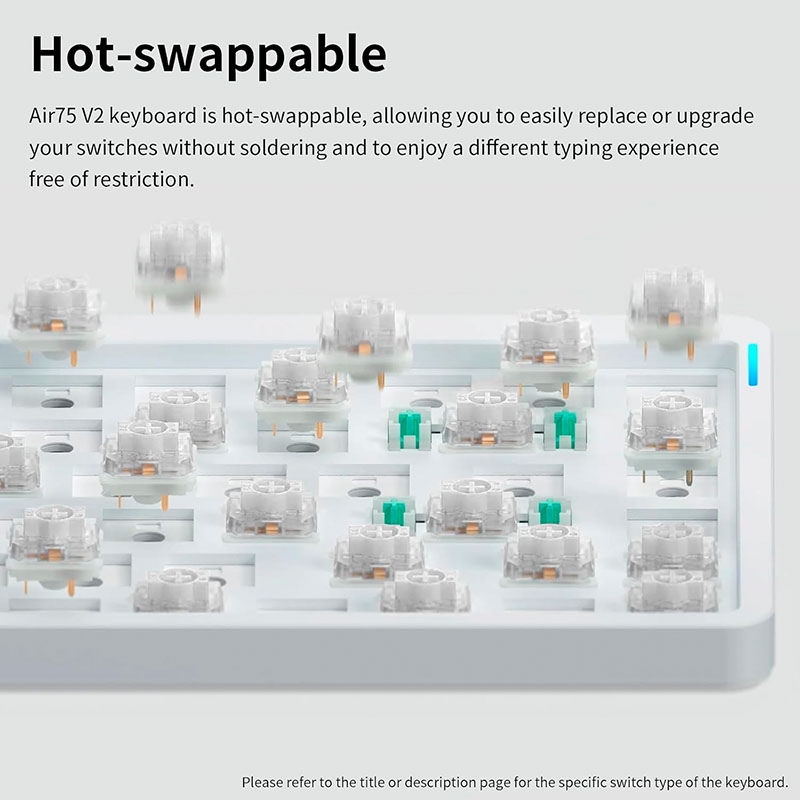 Bàn phím cơ không dây NuPhy Air75 V2 RGB Hotswap (Nuphy Sw)