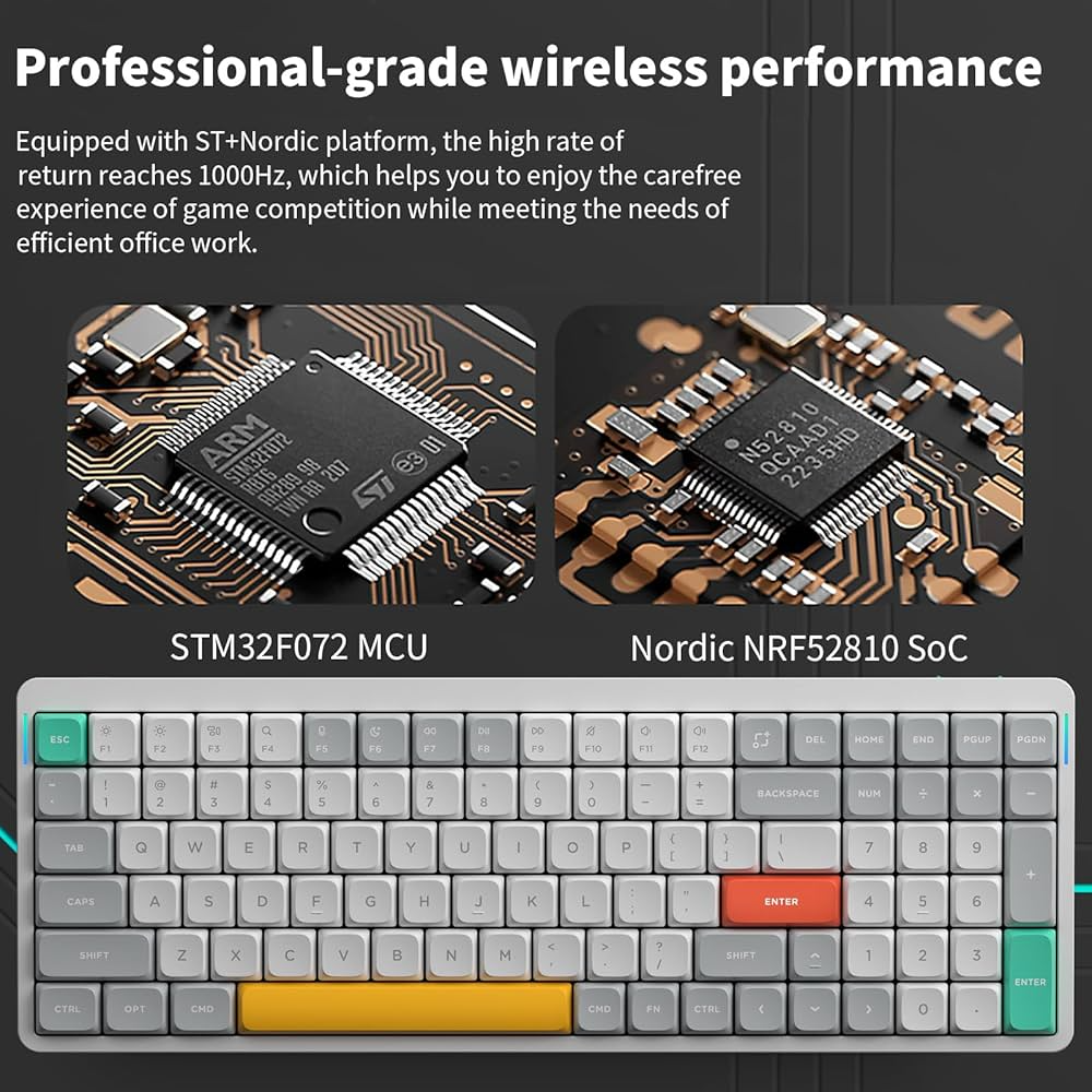 Bàn phím cơ không dây Nuphy Air96 V2 RGB Hotswap (Nuphy Sw)
