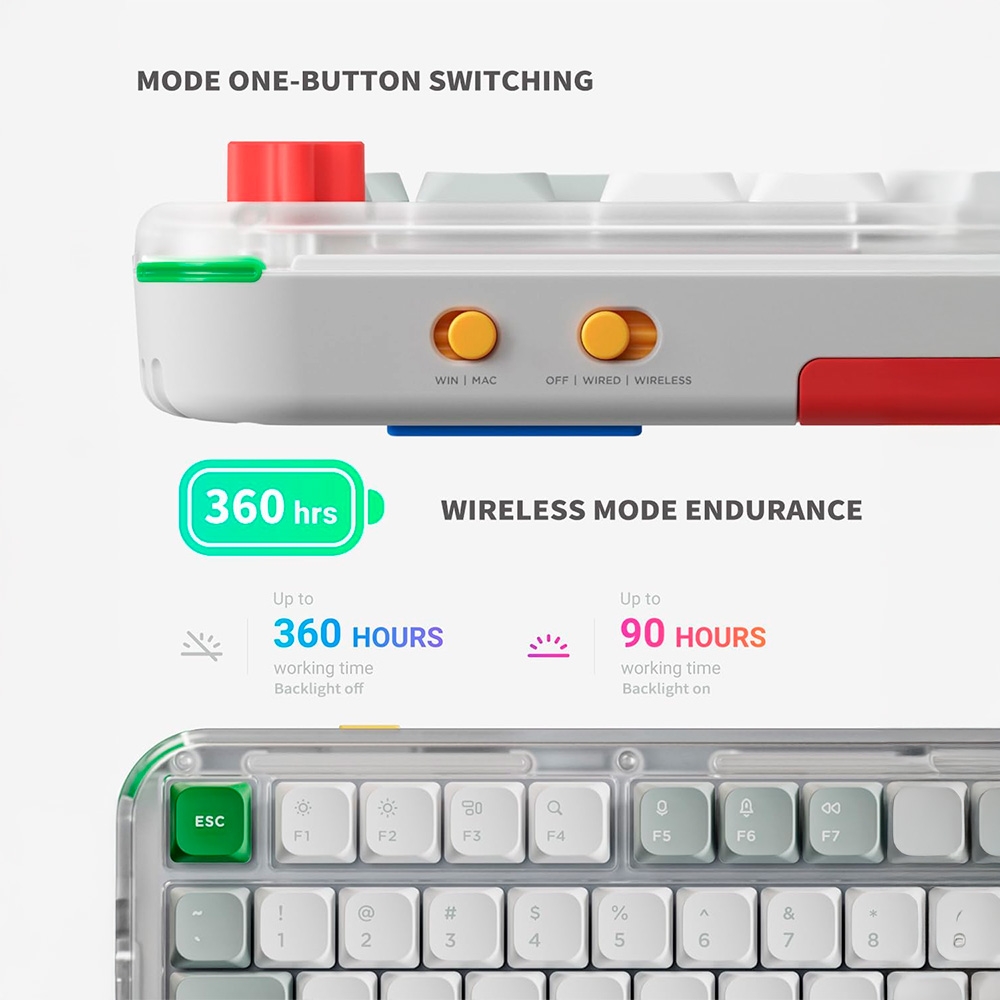 Bàn phím cơ không dây NuPhy Kick75 Hybrid Low Profile RGB Hotswap (Nuphy Sw)