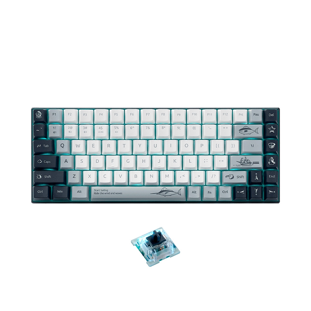 Bàn phím cơ không dây Rapoo MT510 Pro Multi Mode (Silver Sw)