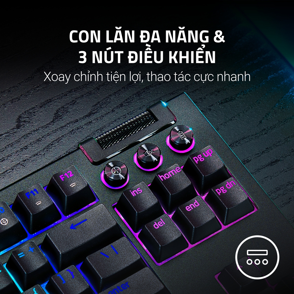 Bàn phím cơ không dây Razer Blackwidow V4 Tenkeyless HyperSpeed RGB Hotswap (Razer Sw)