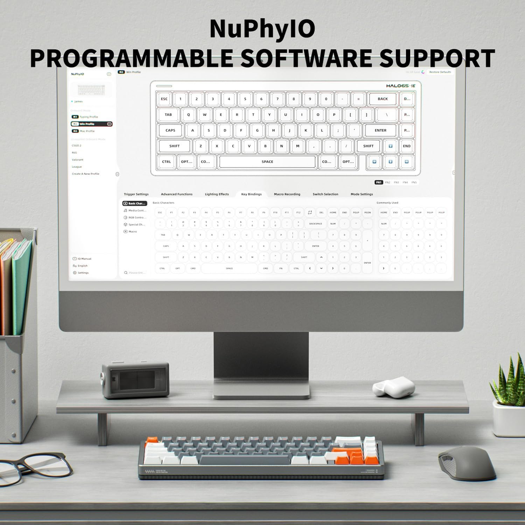 Bàn phím cơ NuPhy Halo65 HE RGB Hotswap 8K Rapid Trigger (Magnetic Sw)