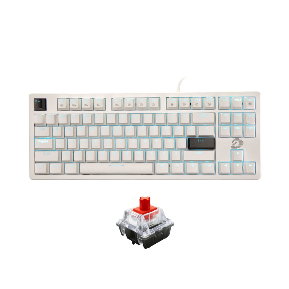 Bàn phím cơ TKL DareU EK87 V2 White D Switch Red / Blue / Brown