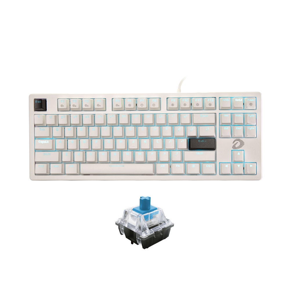 Bàn phím cơ TKL DareU EK87 V2 White D Switch Red / Blue / Brown