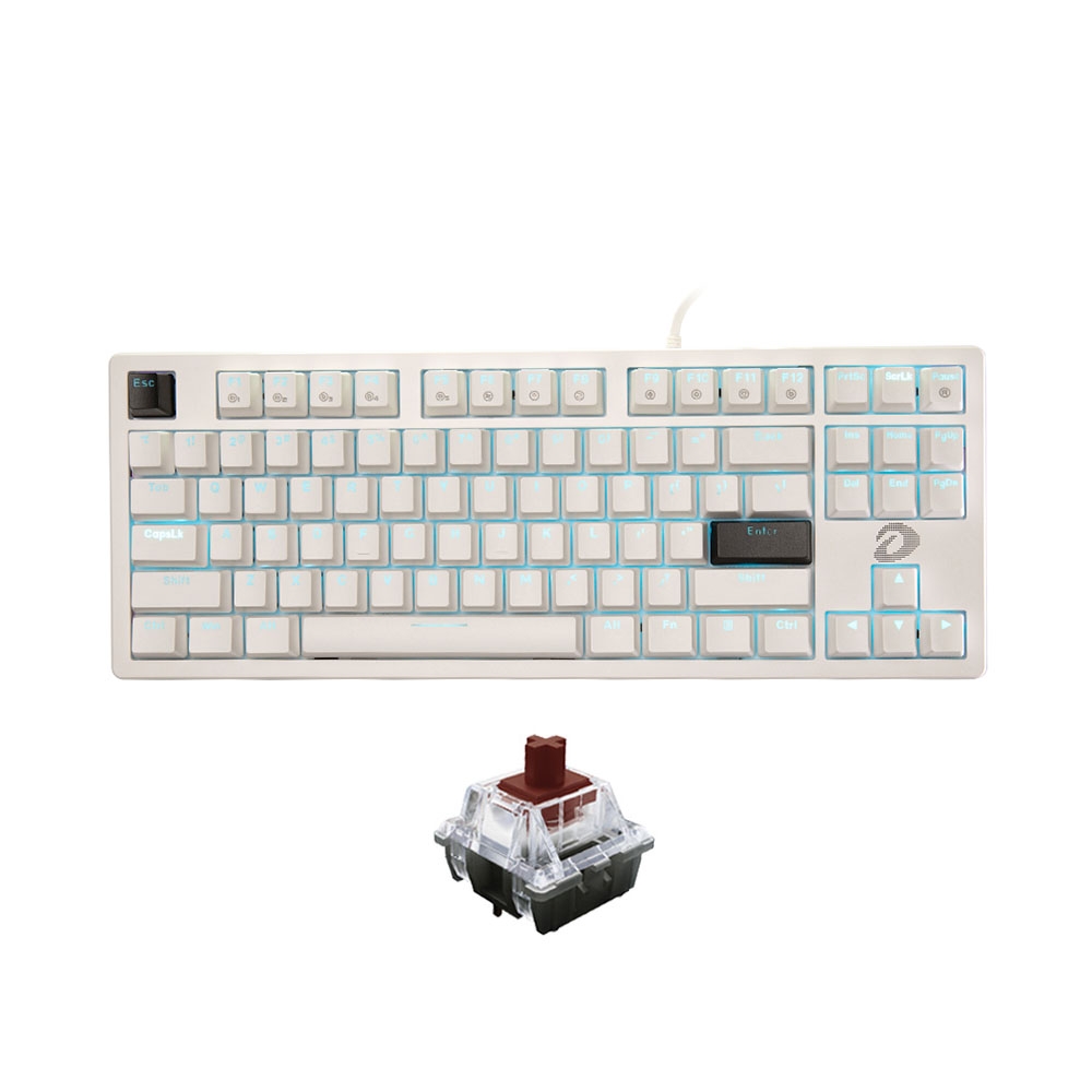 Bàn phím cơ TKL DareU EK87 V2 White D Switch Red / Blue / Brown