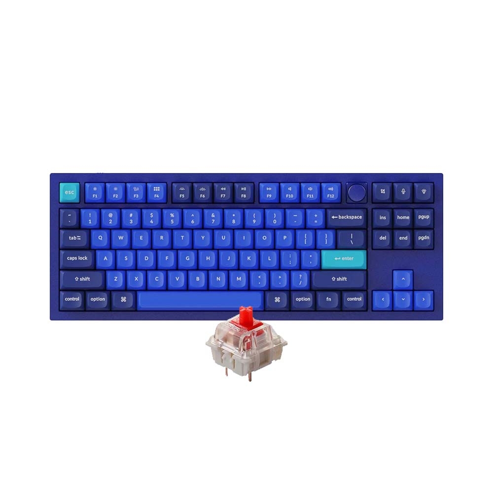 Bàn phím cơ TKL Keychron Q3 Full Assembled Knob Navy Blue Gateron G Pro Red Q3-O1