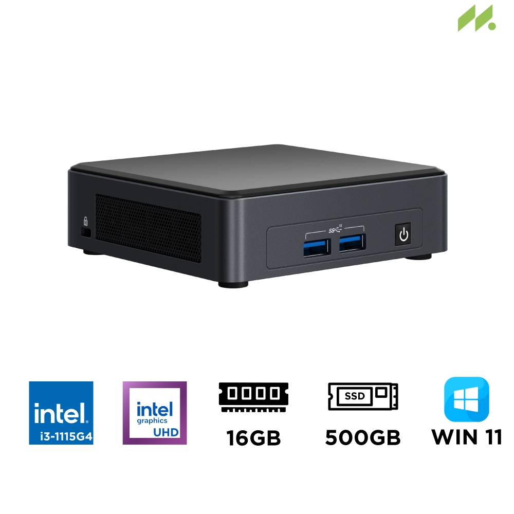 Máy tính Mini PC Intel NUC 11 Pro Tiger Canyon i3-1115G4 BNUC11TNKI30000