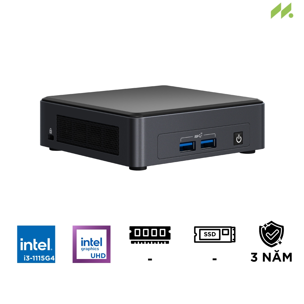 Máy tính Mini PC Intel NUC 11 Pro Tiger Canyon i3-1115G4 BNUC11TNKI30000