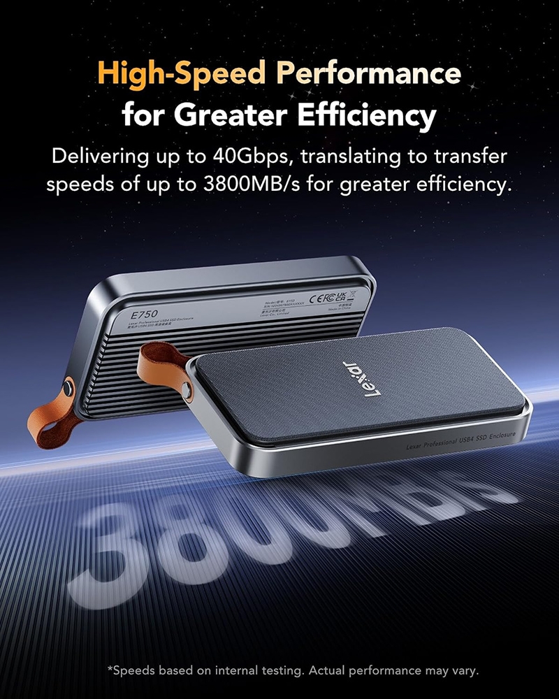 Box di động SSD M.2 NVMe 40Gbps Lexar E750 LPAE750-RNBNG