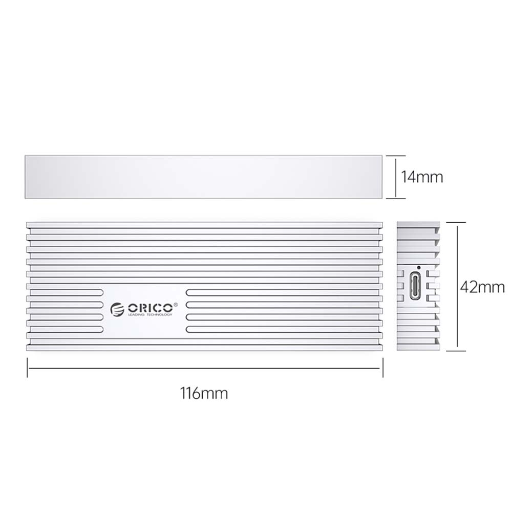 Box di động SSD M.2 PCIe NVMe to USB 3.2 Type-C 20Gbps Orico M233C3-G4