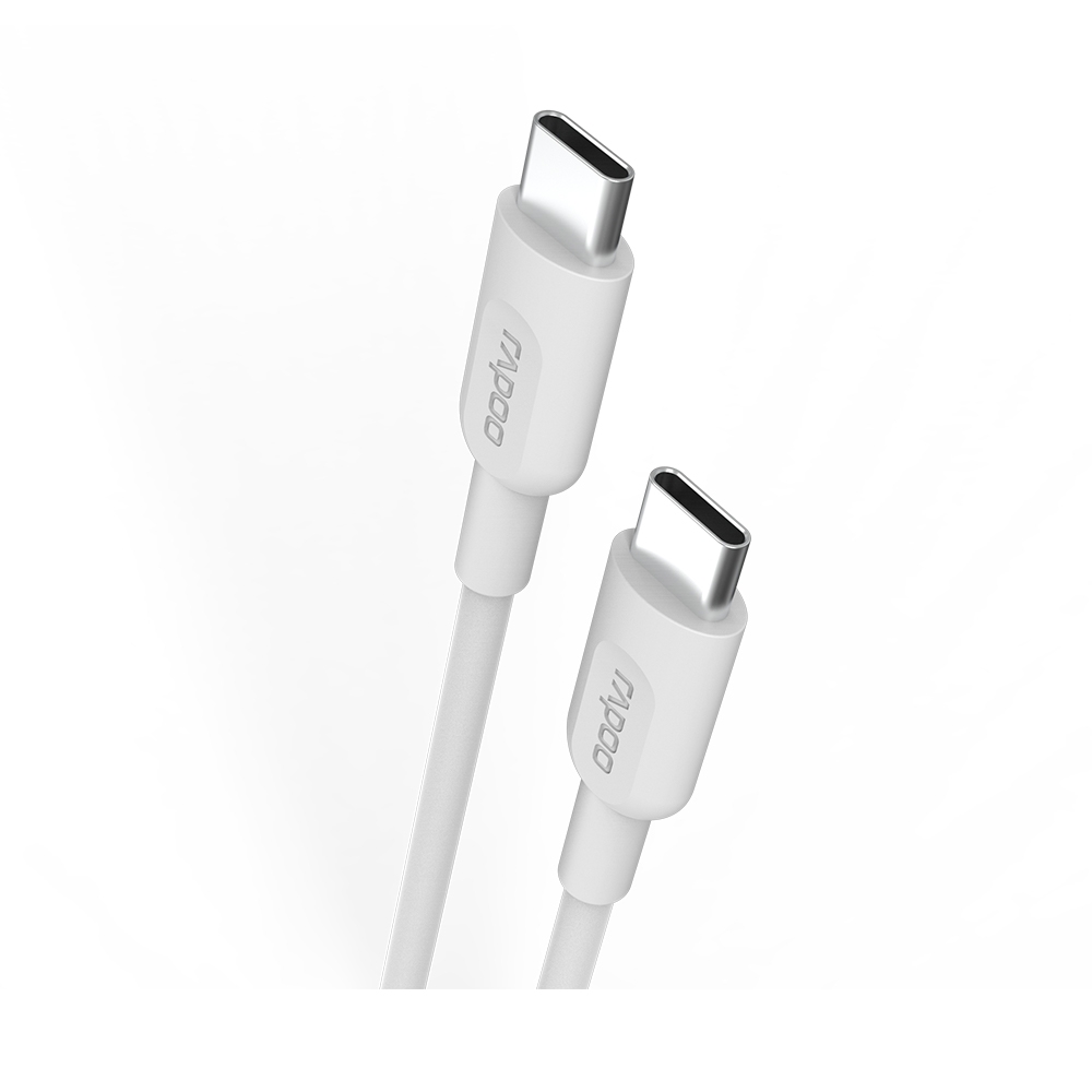 Cáp Rapoo PD60 White 60W 1.5m USB-C to C PD60-White