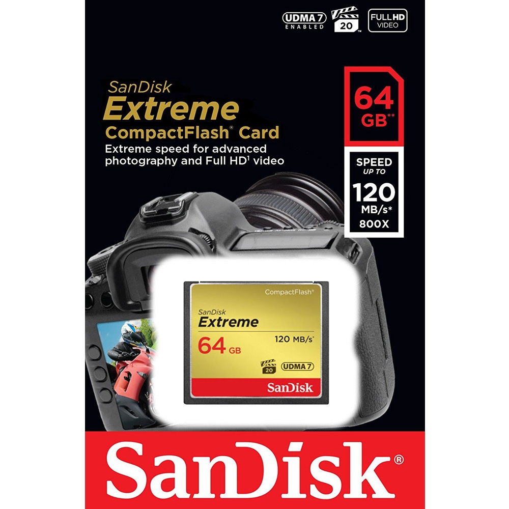 Thẻ Nhớ CompactFlash (CF) SanDisk Extreme 64GB 800X SDCFXSB-064G-G46