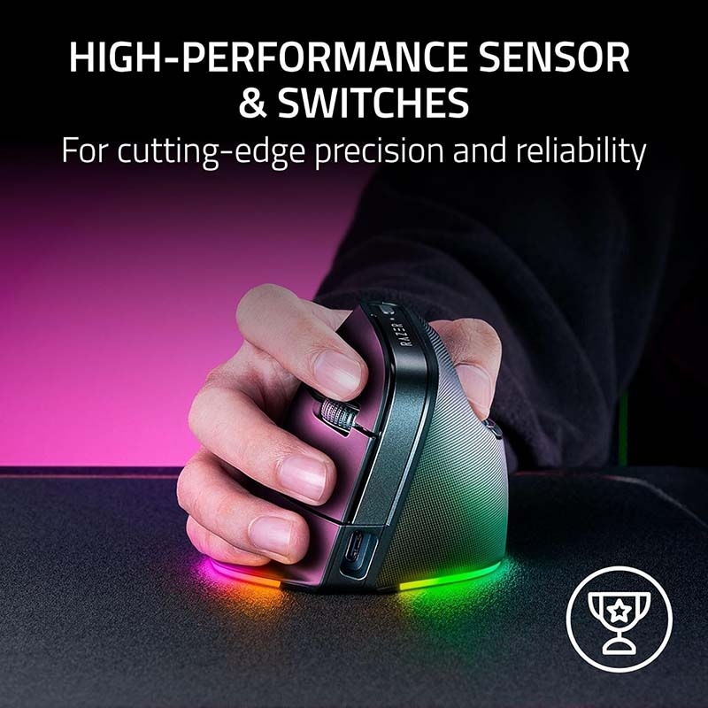 Chuột không dây Razer Pro Click V2 Vertical Ergonomic AI Prompt Master RZ01-05250100-R3M1